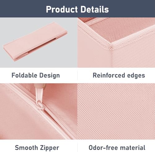 DIMJ Drawer Organizer Clothes Storage - 24 Pack Baby Dresser Organizer for Nursery, Small Fabric Closet Drawer Organizer Bins for Underwears Socks, Foldable Storage Dividers Organization for Bedroom