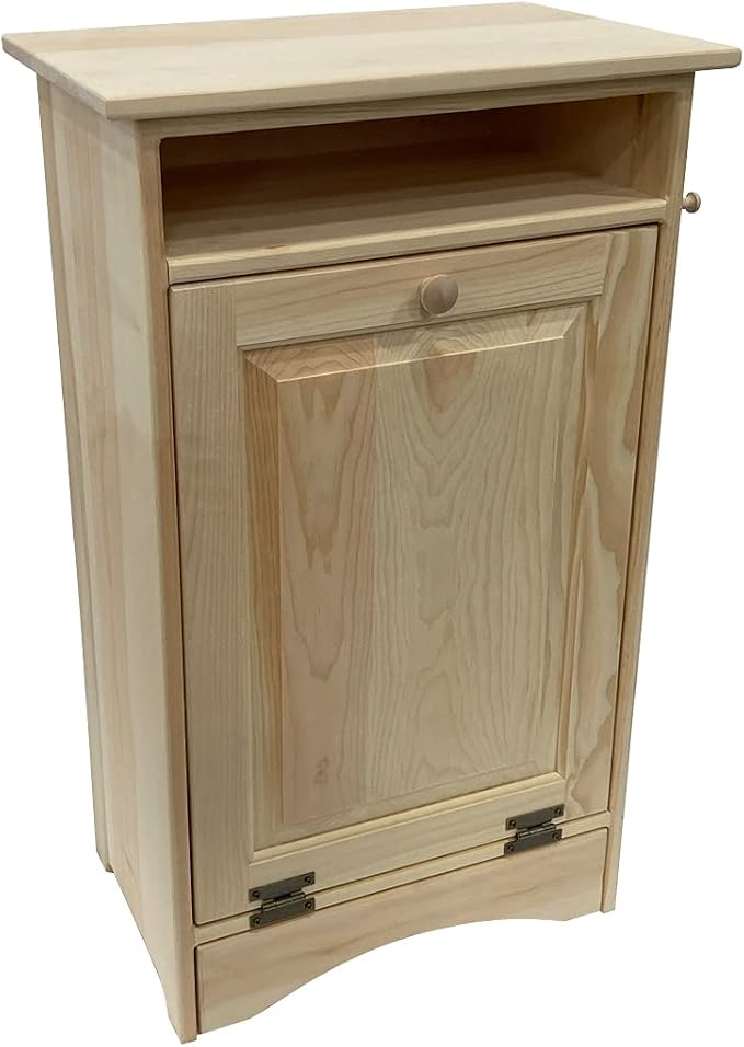 Peaceful Classics Pet Feeder Station, Unfinished | Dog Food Storage Container, Dog Food Storage Cabinet, Pet Supplies Organizer, Can Hold 35 Lbs of Pet Food
