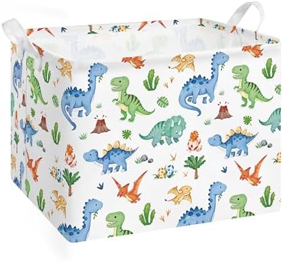 Collapsible Storage Basket Collapsible Fabric Laundry Basket with Handles | Spacious 15.7"×11.8"×11.8" size Folding Design Easy to Store Sturdy Fabric with Reinforced Handle Easy to Clean