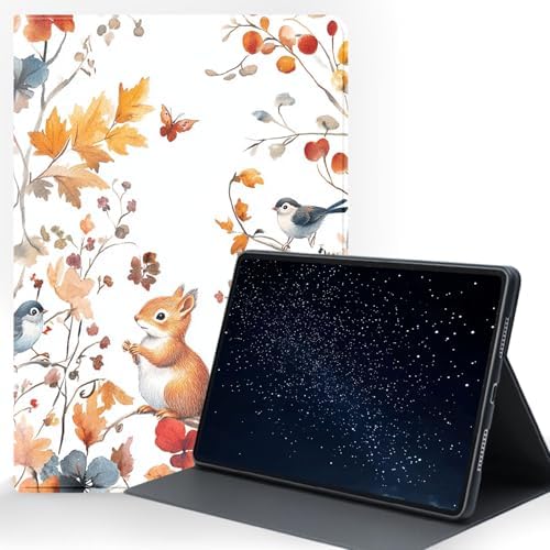 for Samsung Galaxy Tab S11-11 Inch 2025 (SM-X730/X736B/X736) Tablet Protective Cover with Adjustable Stand and Magnetic Auto Wake/Sleep,Squirrel Bird