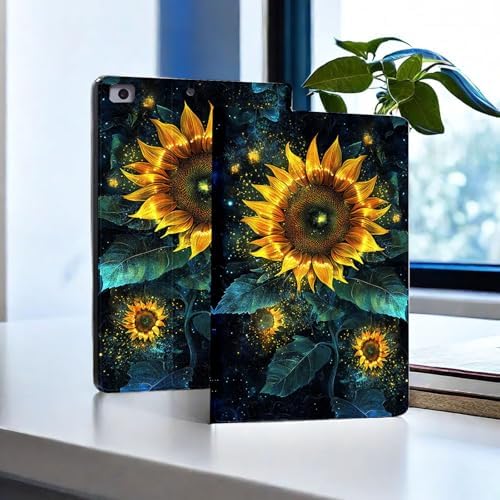 for Microsoft Surface Pro X/Pro X Plus-13 2019/2020/2021/2024 Tablet Case,Auto Wake/Sleep,Adjustable Stand Protective Cover - Starry Sunflower