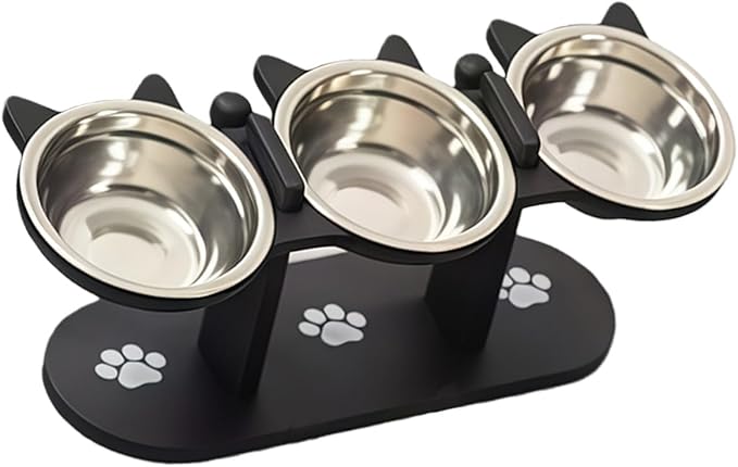 Pet Food Bowl Water Dispenser Adjustable Stand Elevated Feeder Bowl for Dry Food Treats Watering Feeding Device Adjustable Dog Feeder