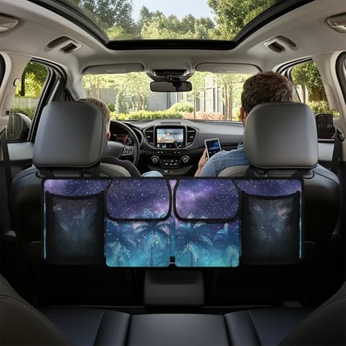 Coconut Tree Hanging Car Trunk Organizer Car Back Seat Storage Bag Auto Cargo Bag Collapsible Auto Interior Accessories for Sedans SUV Jeep Trucks MPV Van