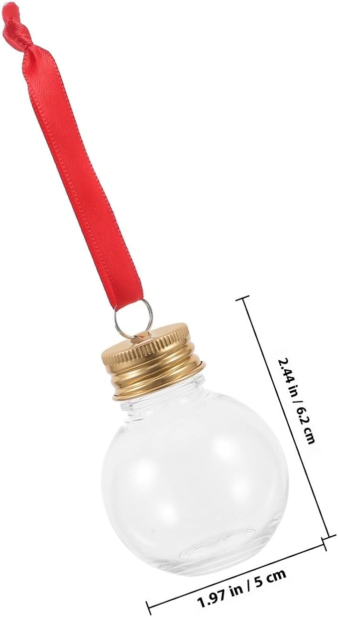 SOIMISS 10pcs Golden Bulb Shape Candy Bottles Made of Pet, Fillable and Leak-proof Juice Storage Bottles for Party Hanging Decors and Holiday Event Supplies