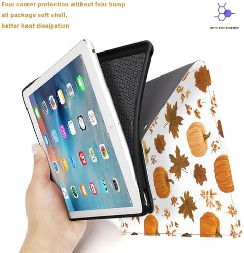 Tablet Case for iPad Pro 13 Inch M5/M4 (2025/2024,8th/7th Generation),Shockproof Protective Cover with Stand,Auto Wake/Sleep,Pumpkin Maple Leaf