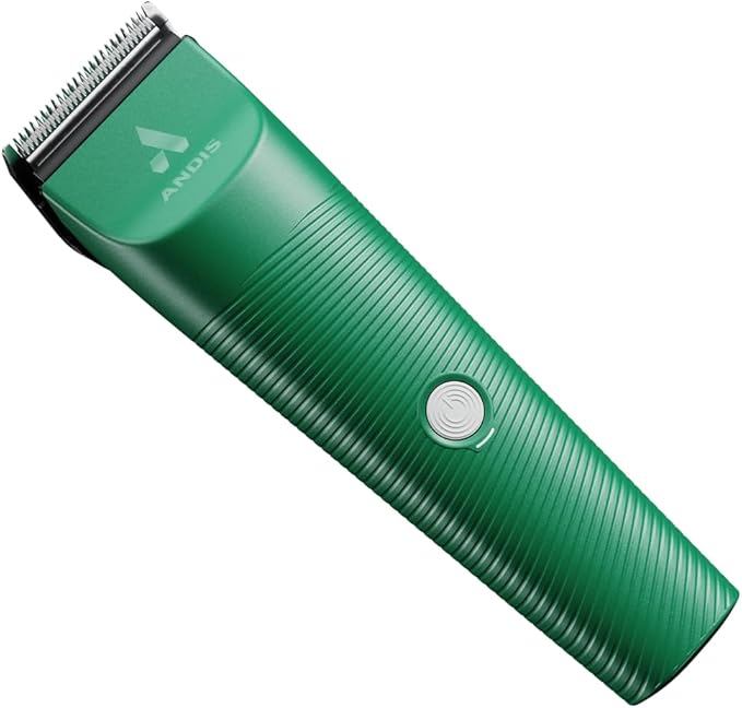 Andis 79085 Vida 5-in-1 Cordless Adjustable Blade Pet Hair Clipper, 11-Piece Kit, Non-Slip Design, Slim Profile, Versitile Fit, Grooming, Green