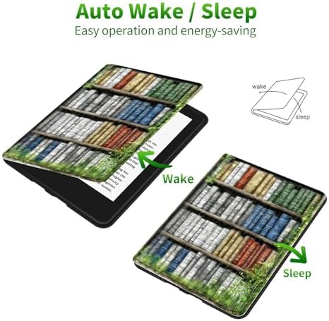Case for Samsung Galaxy Tab S10+ Plus 2024/ S9 FE Plus/ S9 Plus 12.4" 2023 | Slim Leather Smart Cover with Multi-Angle Anti-Slip Stand [Auto Wake/Sleep] Shell for Women Men, Green Books