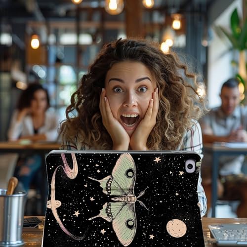 for Microsoft Surface Pro 11/10/9-13" 2024/2022 Tablet Case,Auto Wake/Sleep,Adjustable Stand Protective Cover - Starry Sky Moth