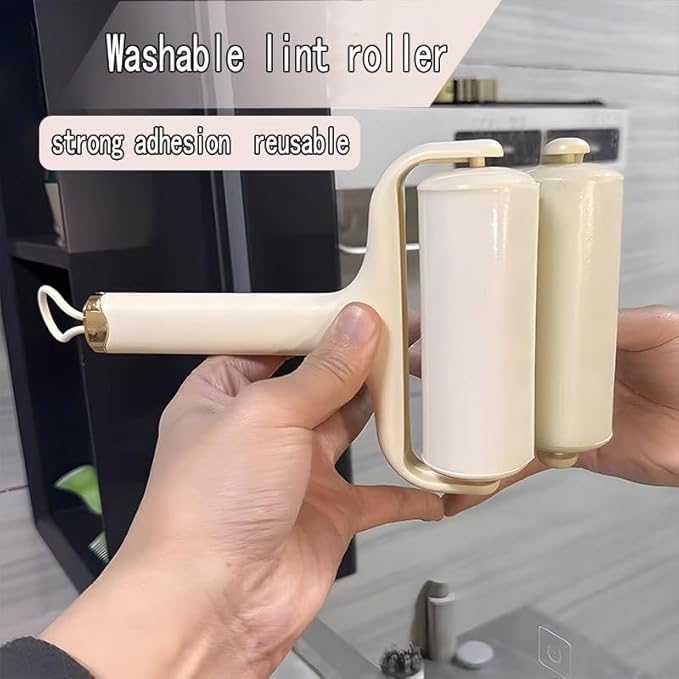 Washable Reusable Lint Roller, Portable Mini Lint Remover, Cat Pet Hair Rollers Travel Size Sticky Cleaner Dog Hair Remover for Clothes Gel Lint Roller Ball (Green)
