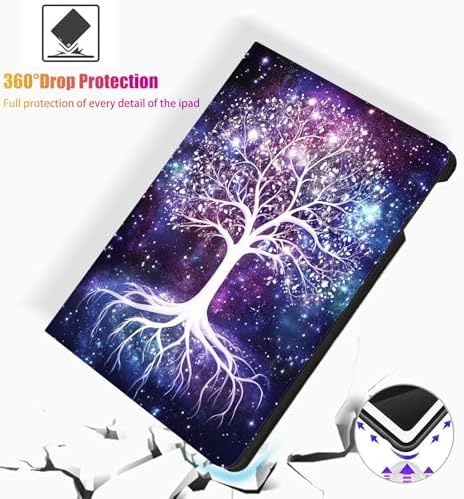 for Microsoft Surface Go 4/3/2/1-10.5" 2021 Tablet Case,Auto Wake/Sleep,Adjustable Stand Protective Cover - Starry Sky Life Tree