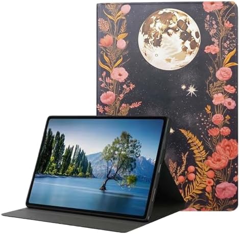 for Samsung Galaxy Tab S6 Lite 10.4" Tablet Case 2022/2020(SM-P610/P613/P615/P619),Premium Leather Folio Stand Auto Wake/Sleep,Multiple Viewing Stand,Moonlit Garden