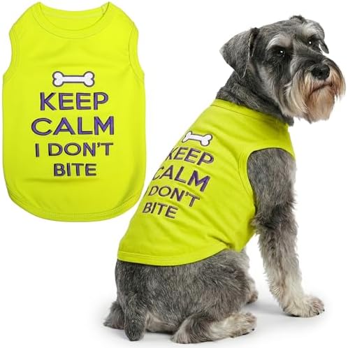 Parisian Pet Dog Shirt – 100% Cotton Shirts for Large Dogs – Sleeveless Puppy Vest – Lightweight and Breathable Pet Apparel – Pullover Summer Dog Clothes - Stretchy Funny T Shirts for Dogs