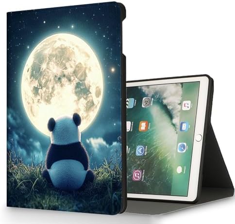 for Microsoft Surface Pro 7 Plus,Surface Pro 7/6/5/4 12.3" Tablet Case,Auto Wake/Sleep,Adjustable Stand Protective Cover - Panda Moon