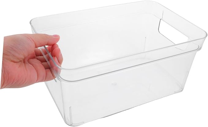 Housoutil Pet Storage Box Handle Multi-functional Organizer for Office Supplies Craft Storage and Bathroom Essentials Portable