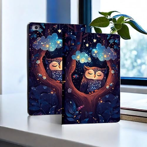 for Microsoft Surface Pro 8-13" 2021 Tablet Case,Auto Wake/Sleep,Adjustable Stand Protective Cover - Cute Owl