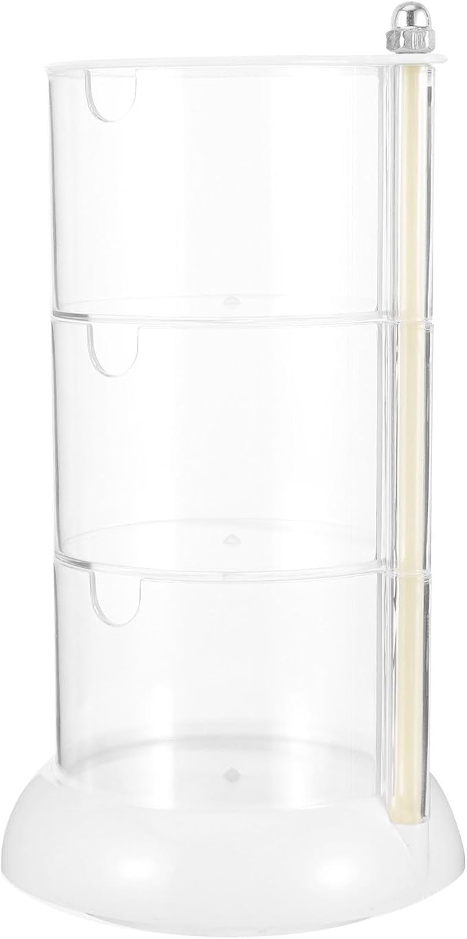 Rotatable Makeup Cotton Pads Organizer, Three Layer Pet Pp Case