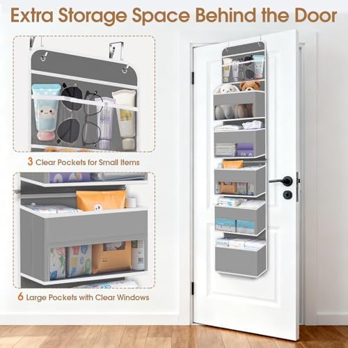 Over The Door Organizer Storage behind Door Hanging Organizer for Nursery