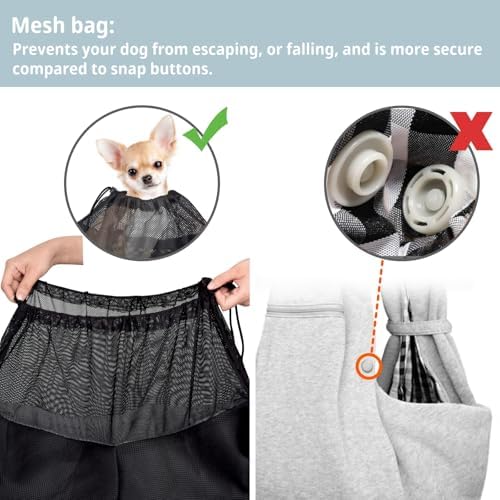 CUBY Dog and Cat Sling Carrier - Hands Free Reversible Pet Papoose Bag - Soft Pouch and Tote Design - Suitable for Puppy, Small Dogs Cats Outdoor