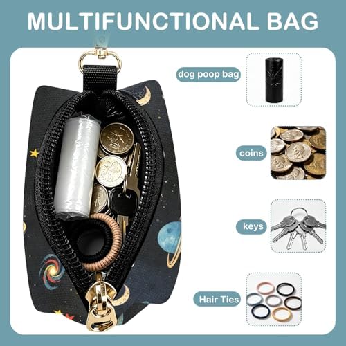 Dog Poop Bag Holder for Leashes With Zippered - Planet