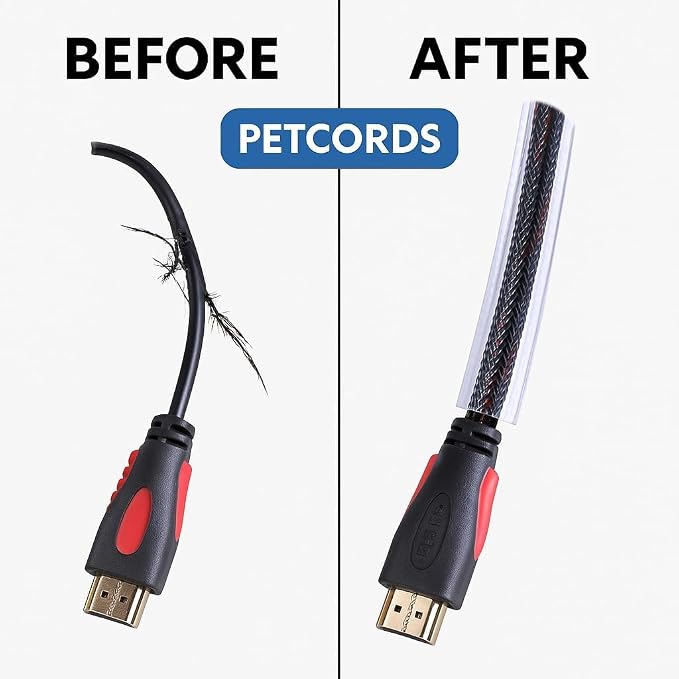 PetCords Dog and Cat Cord Pet Protector 50 FT, Protects Your Pets from Chewing Through Insulated Cables up to 50 FT, Pet and Critter Safety Device, Odorless, Made and Designed in The USA