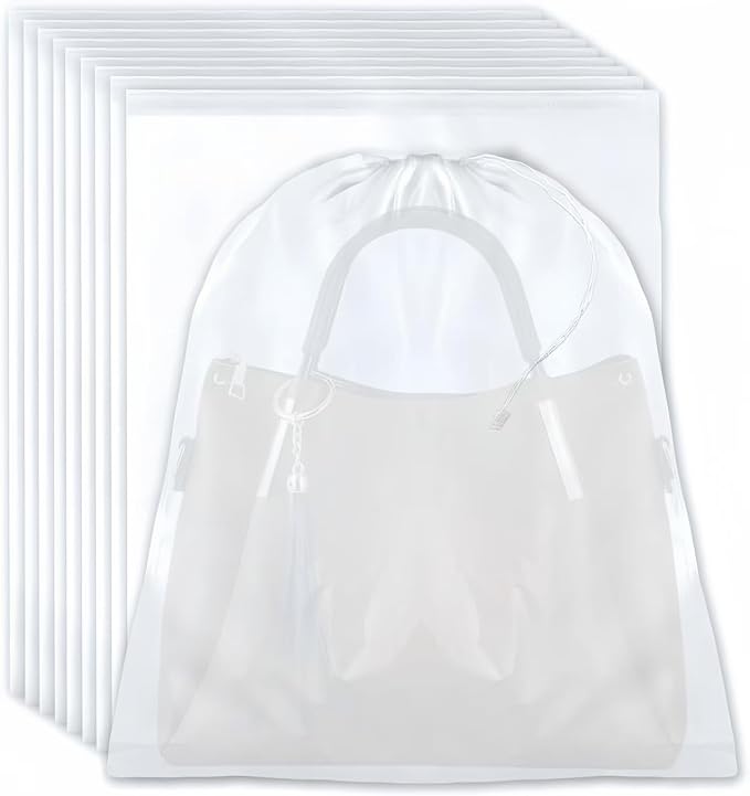 6pcs Dust Bags for Handbags - Non-Woven Breathable Shoe Bags for Travel, Storage, Closet - Dust-proof Storage Pouch Covers Protector for Handbags Shoulder Bags Purses Shoes Luggage