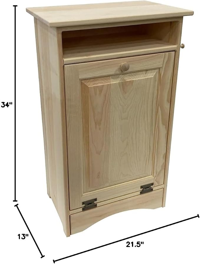 Peaceful Classics Pet Feeder Station, Unfinished | Dog Food Storage Container, Dog Food Storage Cabinet, Pet Supplies Organizer, Can Hold 35 Lbs of Pet Food