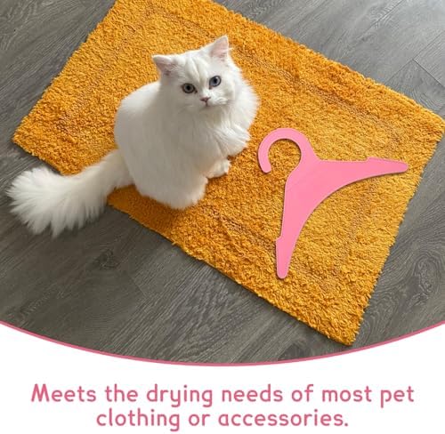 10pcs Small Pet Clothes Hangers Plastic Drying Racks for Dog and Cat Apparel Puppy Costume Organizer for Closet Storage