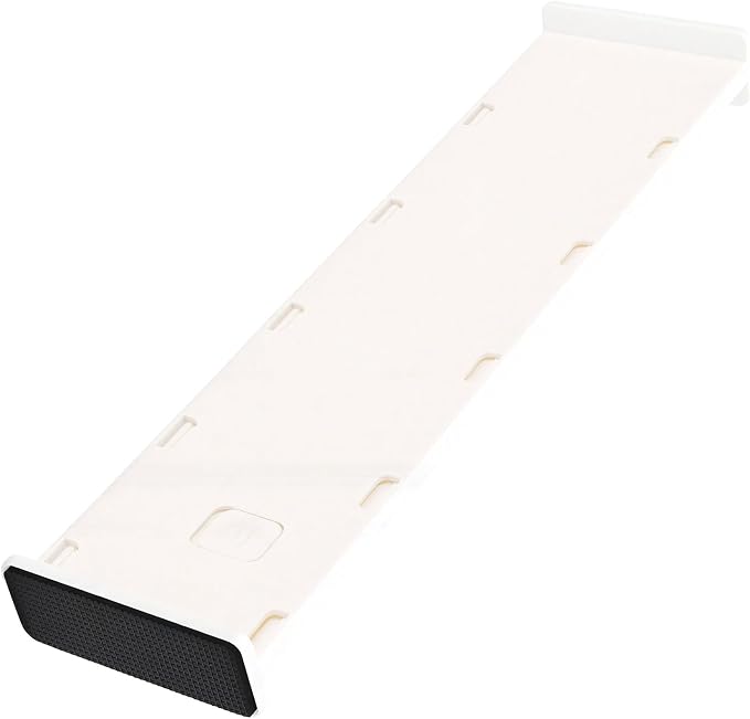 AUNMAS Expandable Drawer Divider for Clothes With Lock Clip, 14.76-25.79in Adjustable PP Drawer Separator for Kitchen Bedroom Nursery Office Organization & Storage (L)