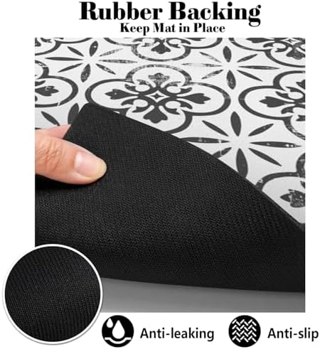 Dog Food Mats for Floors Absorbent, Pet Cat Food Mat - Quick Dry Dog Bowl Mats for Food and Water, Eco-Friendly Boho Pet Supplies
