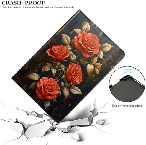 for Samsung Galaxy Tab A 8.0 2017(SM-T380/T385) Tablet Case,Premium Leather Folio Stand Auto Wake/Sleep,Multiple Viewing Stand,Vintage Rose