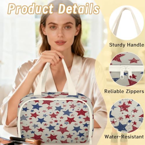 4th of July Travel Toiletry Bag for Women