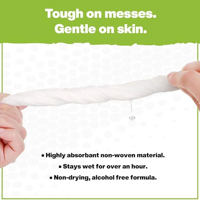 Crocodile Cloth Original Cleaning Wipes, Heavy-Duty Multi-Surface Hand & Tool Wipes, Water-Based, Safe on Skin, 100 Count, 15 x 10 Inch