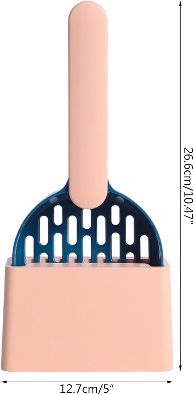 Pet Litter Scooper for Kitten Litter Tool Kits Pour Out with Stand Device