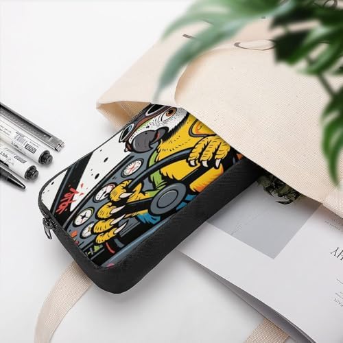 Funny Pets Pencil Case Aesthetic Pencil Bag for Women, Makeup Pouch, Multifunctional Pouch for Stationery Large Opening Portable Stationery Organizer