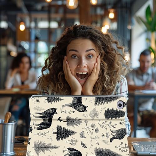 for Microsoft Surface Go 4/3/2/1-10.5" 2021 Tablet Case,Auto Wake/Sleep,Adjustable Stand Protective Cover - Wolf Pattern