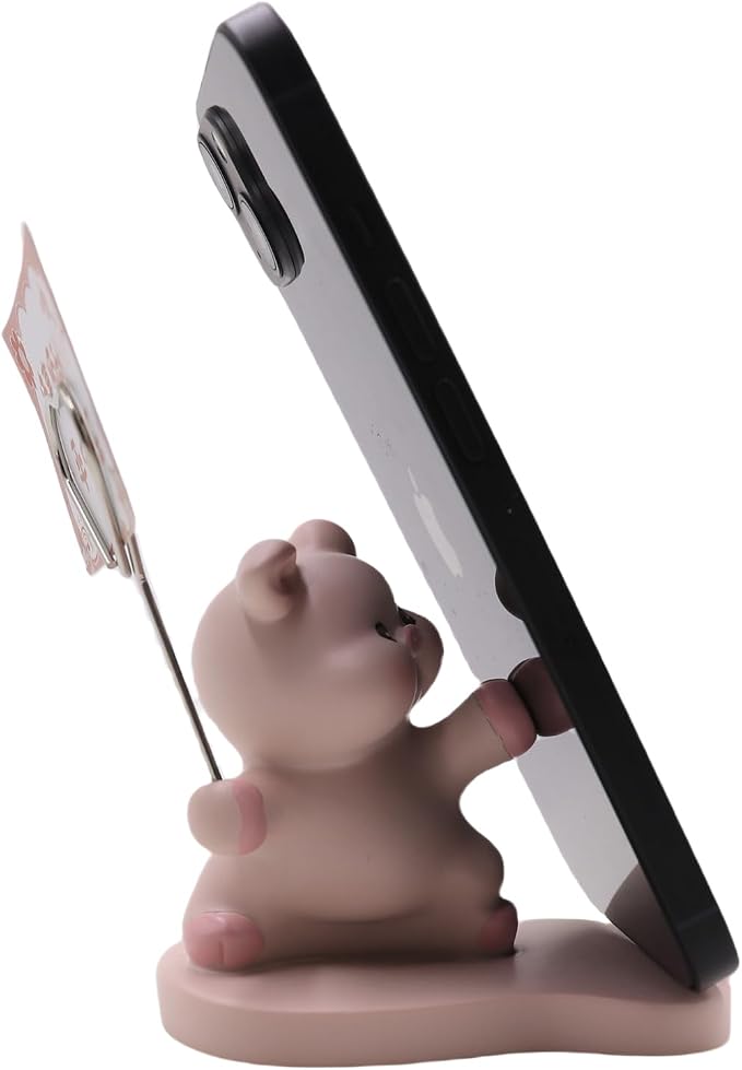 Cute Cat Phone Stand Cartoon Animal Pig Dog Phone Holder Desktop Phone Holder Stand Compatible with all Phones Cute Animal Desk Ornament