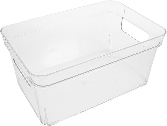 Storage Box Large Capacity Pet Organizer for Home and Office with Side Holes Sturdy and Multifunctional Desktop Storage Case for Makeup and Stationery