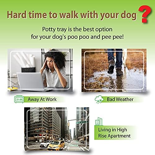 BANU Puppy Pee Pad Holder Indoor Outdoor Dog Potty Toilet Training Tray 20" x 16" for Small and Medium Dogs (Ivory) | Dog Pee Pad Tray, Puppy Training Pad Tray, Indoor Outdoor, Small dogs Medium Dogs Puppy Training Pad Holder