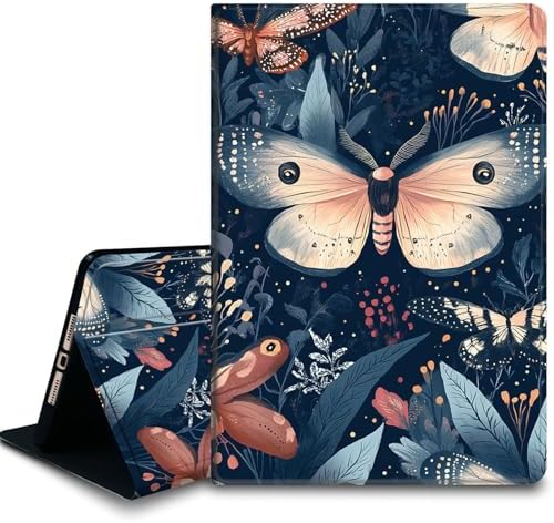 Bxgolkgd Tablet Case for Samsung Galaxy Tab S8/S7 11 Inch(2022/2020),Shockproof Stand Cover with Heat Dissipation,Auto Wake/Sleep Function,Moth Art