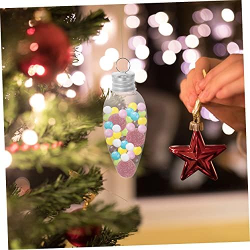 20pcs Bulb Shape Candy Containers Durable Pet Bottles for Christmas Decorations Wedding Favors Party Supplies Candy Storage for Holidays