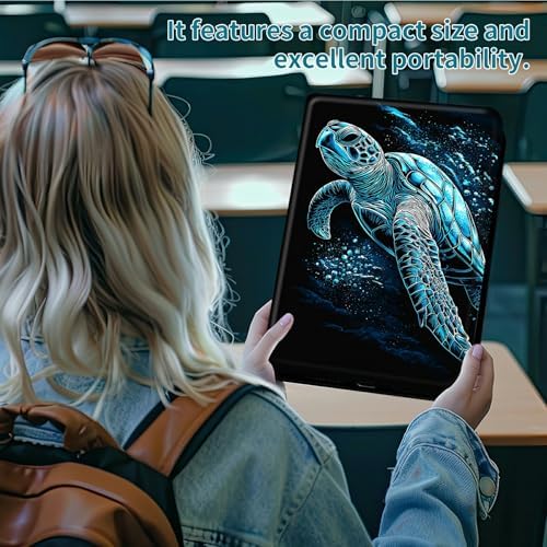 Case for Samsung Galaxy Tab A 8.0" 2017 SM-T380/T385, 360 Degree Rotating Stand with Multi-Angle Vertical & Horizontal Viewing Shockproof Protective Shell for Women Men, Blue Black Turtle