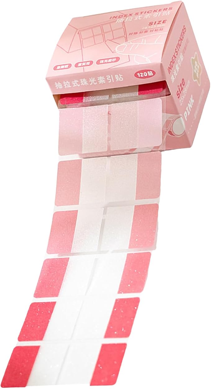 120Count Clear Colorful Page Label Markers Adhesive Notes Writable PET Label for Marking Labeling File Organizers