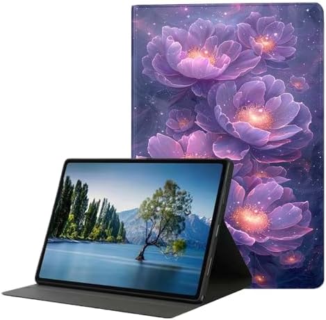 for Samsung Galaxy Tab S6 Lite 10.4" Tablet Case 2022/2020(SM-P610/P613/P615/P619),Premium Leather Folio Stand Auto Wake/Sleep,Multiple Viewing Stand,Lotus