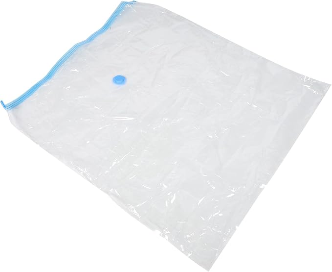 Large Capacity Vacuum Storage Bag 80x100x44cm for Comforters | PET and PE Material, Window Design, Airtight Organizer, White Finish for Household Storage