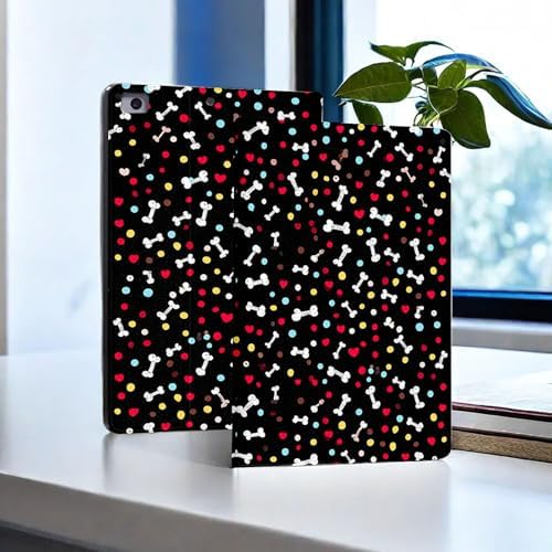 for Microsoft Surface Pro 11/10/9-13" 2024/2022 Tablet Case,Auto Wake/Sleep,Adjustable Stand Protective Cover - Cute Dog Bone Heart