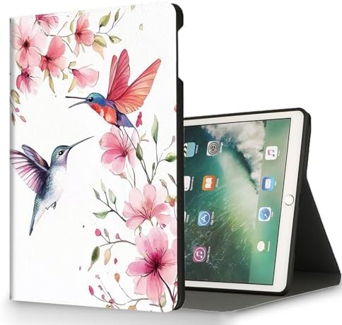 for Microsoft Surface Pro 8-13" 2021 Tablet Case,Auto Wake/Sleep,Adjustable Stand Protective Cover - Hummingbird Flower
