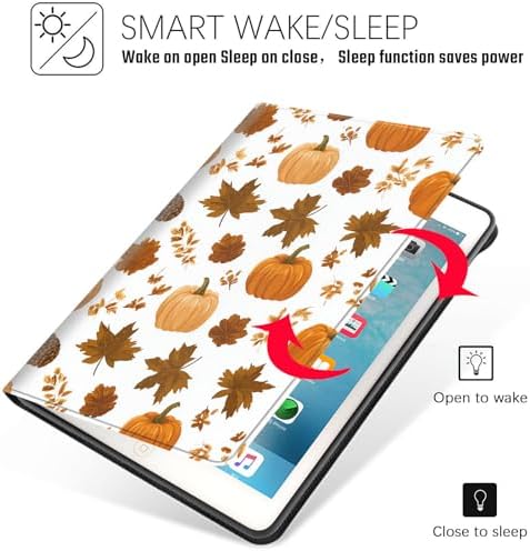 Tablet Case for iPad Pro 13 Inch M5/M4 (2025/2024,8th/7th Generation),Shockproof Protective Cover with Stand,Auto Wake/Sleep,Pumpkin Maple Leaf