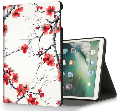 for Microsoft Surface Pro 8-13" 2021 Tablet Case,Auto Wake/Sleep,Adjustable Stand Protective Cover - Plum Blossom