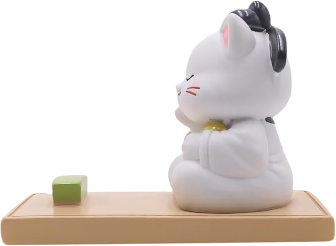 Cute Cat Phone Holder for Desk Kitten Phone Stand Desktop Holder Stand for All Smartphones Tablets Kawaii Kitty Desk Ornament