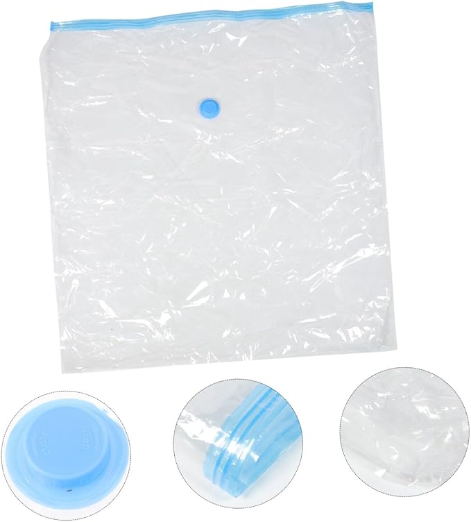 Large Capacity Vacuum Storage Bag 80x100x44cm for Comforters | PET and PE Material, Window Design, Airtight Organizer, White Finish for Household Storage